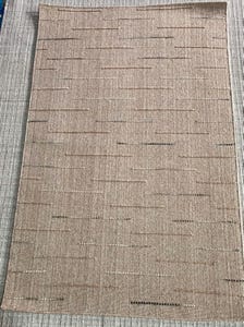 Handloom Wool Area Rug, Textured Linear Pattern, Natural Beige Carpet, Modern Living Room