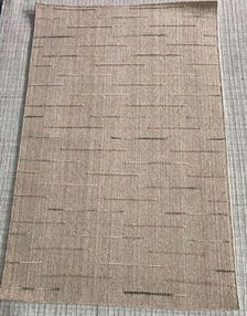 Handloom Wool Area Rug, Textured Linear Pattern, Natural Beige Carpet, Modern Living Room